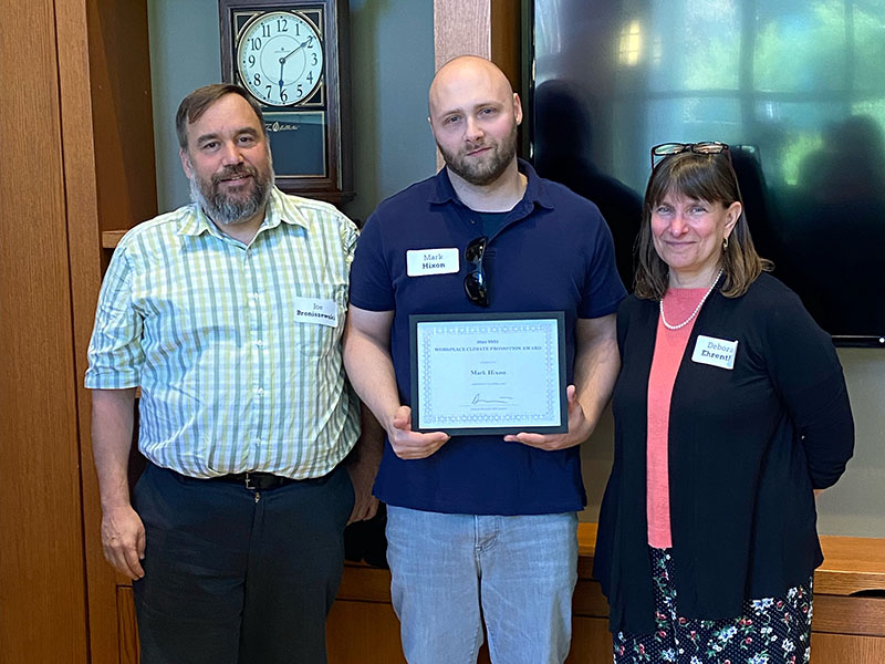 Mark Hixon won the Workplace Climate Award.