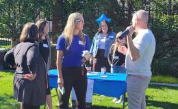 Attendees visit the various tables featuring SSRI's units.