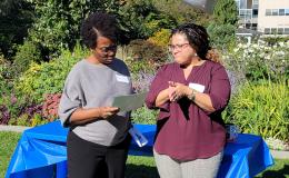 Attendees visit the various tables featuring SSRI's units.