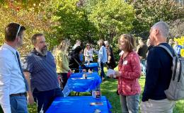 Attendees visit the various tables featuring SSRI's units.