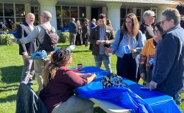 Attendees visit the various tables featuring SSRI's units.