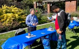 Attendees visit the various tables featuring SSRI's units.
