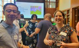 Attendees of the annual SSRI Spring Celebration gather in the Hintz Alumni Center.