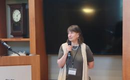 Deborah Ehrenthal, SSRI Director, addresses the audience.