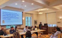 Cleothia Frazier, SSRI cofund, presents about the association between shift work, sleep health, and depressive symptoms among midlife adults.