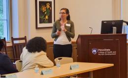 Danielle Rhubart, presents about the new SSRI workgroup about rural health.