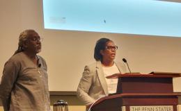 Nicole Webster and Timothy Eatman answer audience questions.
