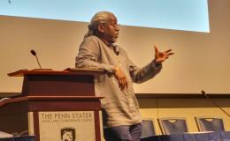 Timothy Eatman answers audience questions.