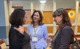 Researchers at the reception.