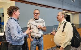 Researchers at the reception.
