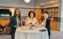 Researchers at the reception.