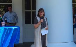 Deborah Ehrenthal, SSRI Director, speaks to the attendees.