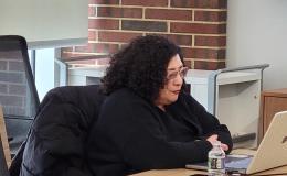Koraly Peréz-Edgar, SSRI associate director and investigator on the HBCD study, explains the study itself to attendees.