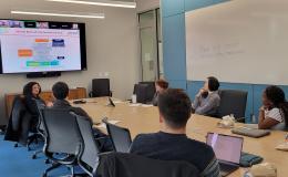 Attendees of the SSRI Open House looking towards the presentation in Room 314.