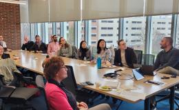 Attendees of the SSRI Open House on April 7 in Room 314.