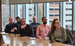 Attendees of the SSRI Open House on April 7 in Room 314.