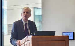 Edward Nunes, Professor of Psychiatry at Columbia University Irving Medical Center, begins his keynote presentation.