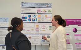 Presenters from the Poster Session show off their posters.
