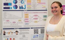Presenters from the Poster Session show off their posters.