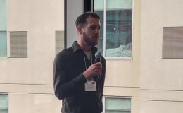 Eric Harrison, Doctoral Student in Human Development and Family Studies, gives a lived experience talk.