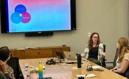 Nicole Kreisberg, SSRI co-funded faculty member and assistant professor of public policy, presents about her research.