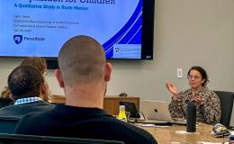 Ligia Reyes, SSRI co-funded faculty member and assistant professor of nutritional sciences, presents about her work.