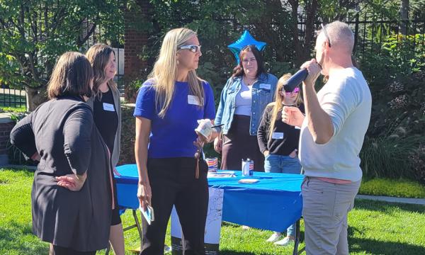 Attendees visit the various tables featuring SSRI's units.