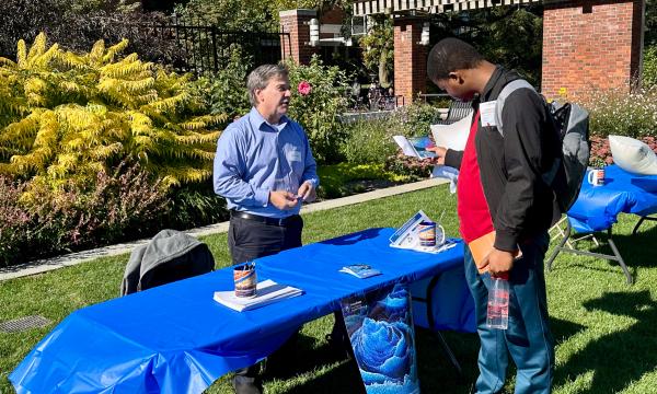 Attendees visit the various tables featuring SSRI's units.