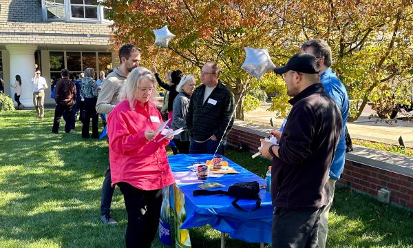 Attendees visit the various tables featuring SSRI's units.