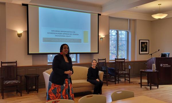 Mildred Boveda and Francesca Lopez present about educational equity collaborations.