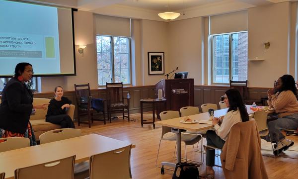 Mildred Boveda and Francesca Lopez present about educational equity collaborations.